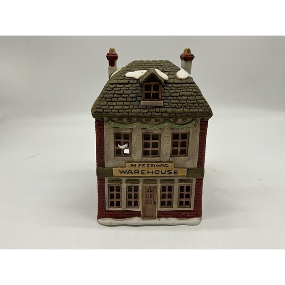 Department 56 Dickens' Village "Fezziwigg's Warehouse" Porcelain Christmas House - Picture 8 of 14